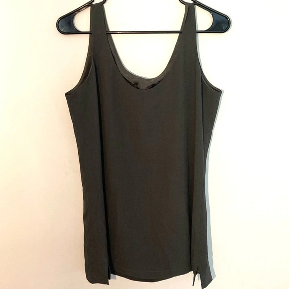 Eileen Fisher Silk Sleeveless Tank Top Gray Small - Picture 2 of 7